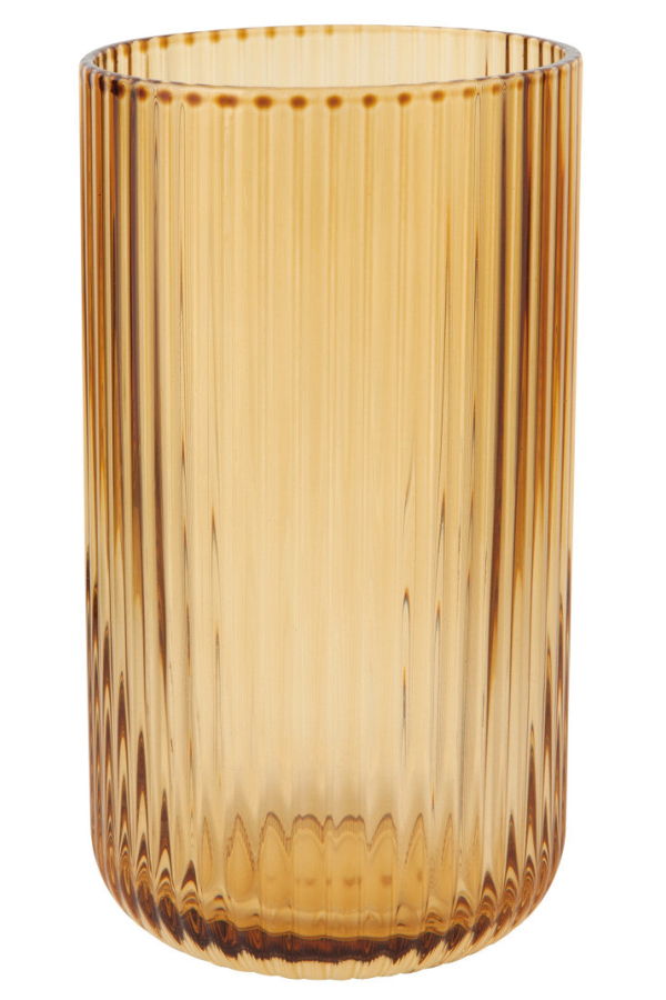 Danica Brands Set of 4 17oz Fluted Tumblers - Amber