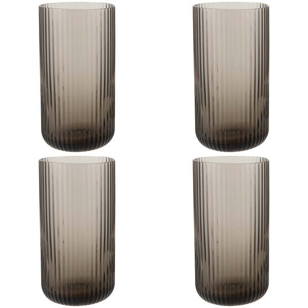 Danica Brands Set of 4 17oz Fluted Tumblers