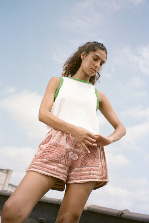 Carleen Chenille Field Shorts - Mauve