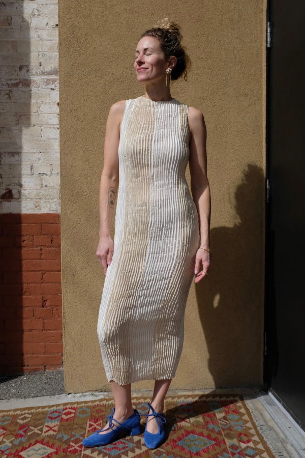 AZUR Striped Tank Long Dress
