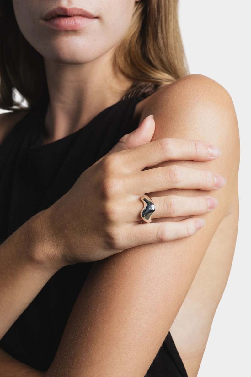 Wolf Circus Bean Ring - Sterling Silver