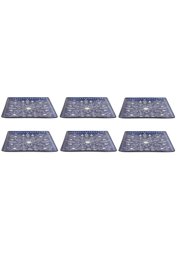 Danica Brands Set of 6 Porto Stamped Plate 8 Inch