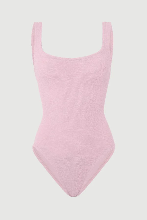 Hunza G Square Neck Swimsuit - Pink
