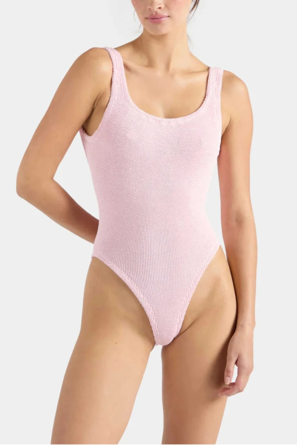 Hunza G Square Neck Swimsuit - Pink