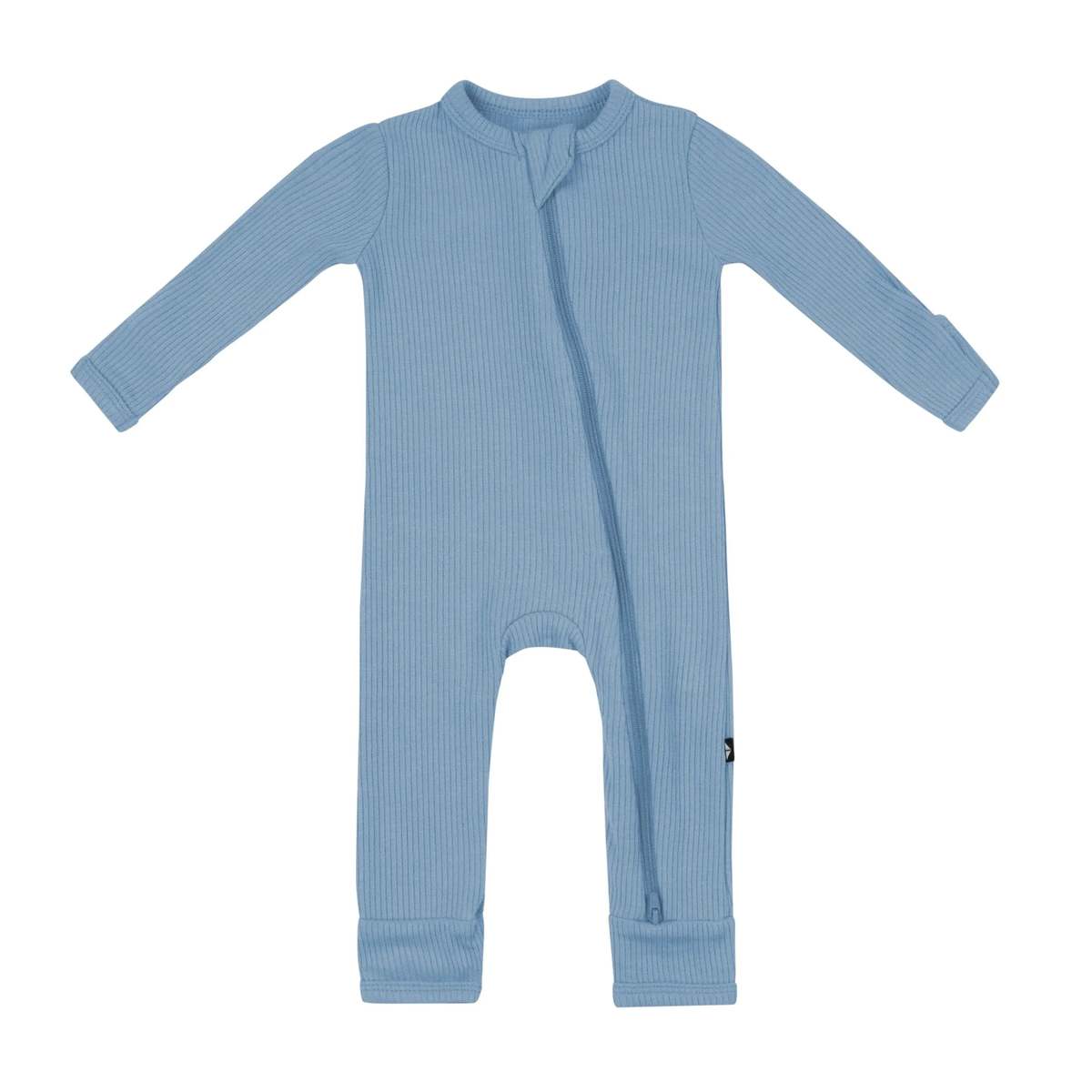 KIDS Kyte BABY Ribbed Ruffle Zipper Romper - Image 1 of 3