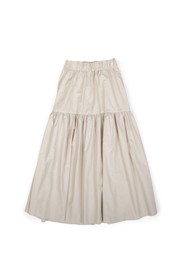 LWN Talis Typewriter Poplin Skirt - Sand