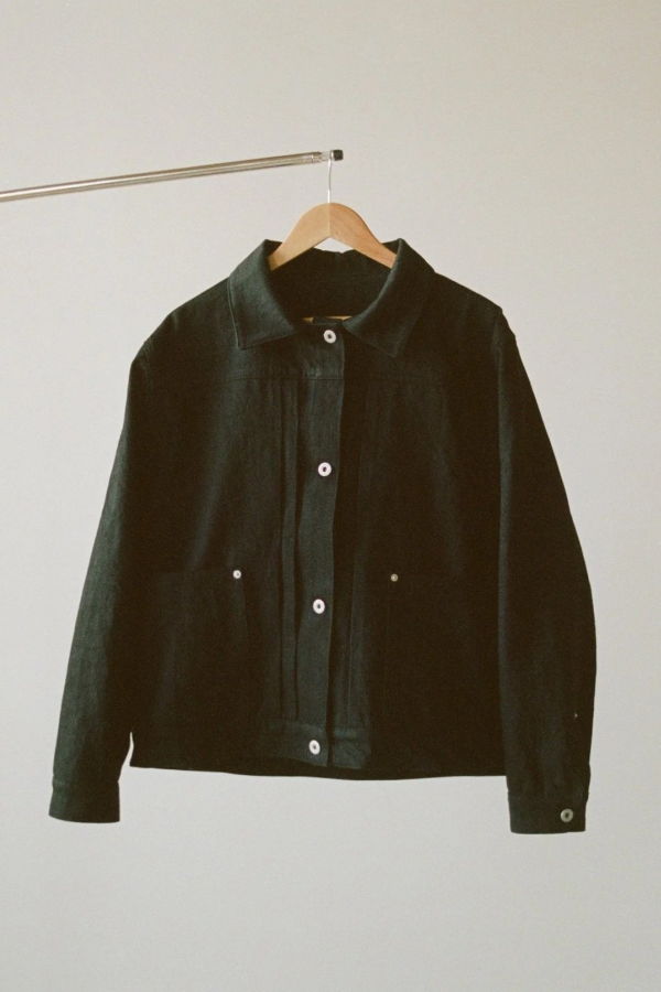 Saturday Project Pleated Denim Jacket