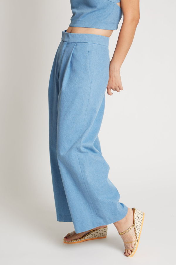 KAAREM Flavor Pleated Straight Leg Pocket Denim Pant