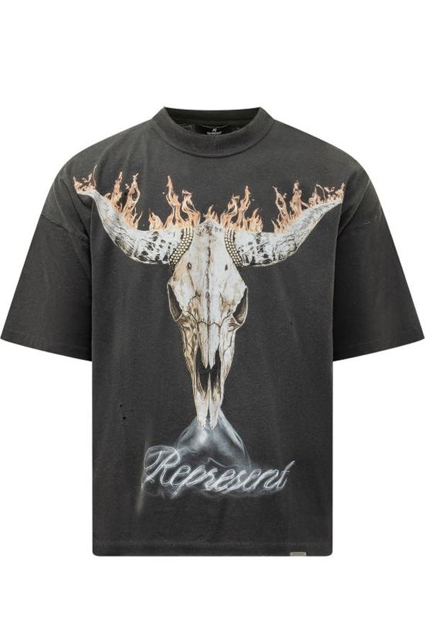 Represent T-Shirt - Stained Black