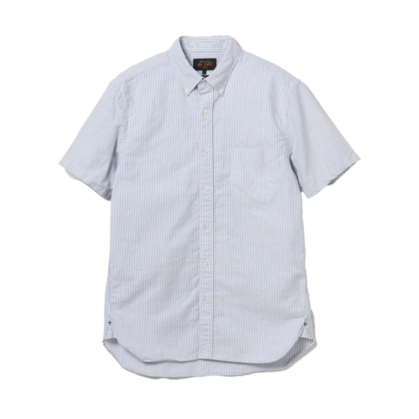 Beams Plus Button-Down Candy Stripe Short Sleeve Shirt Beams Plus Button-Down Candy Stripe Short Sleeve Shirt