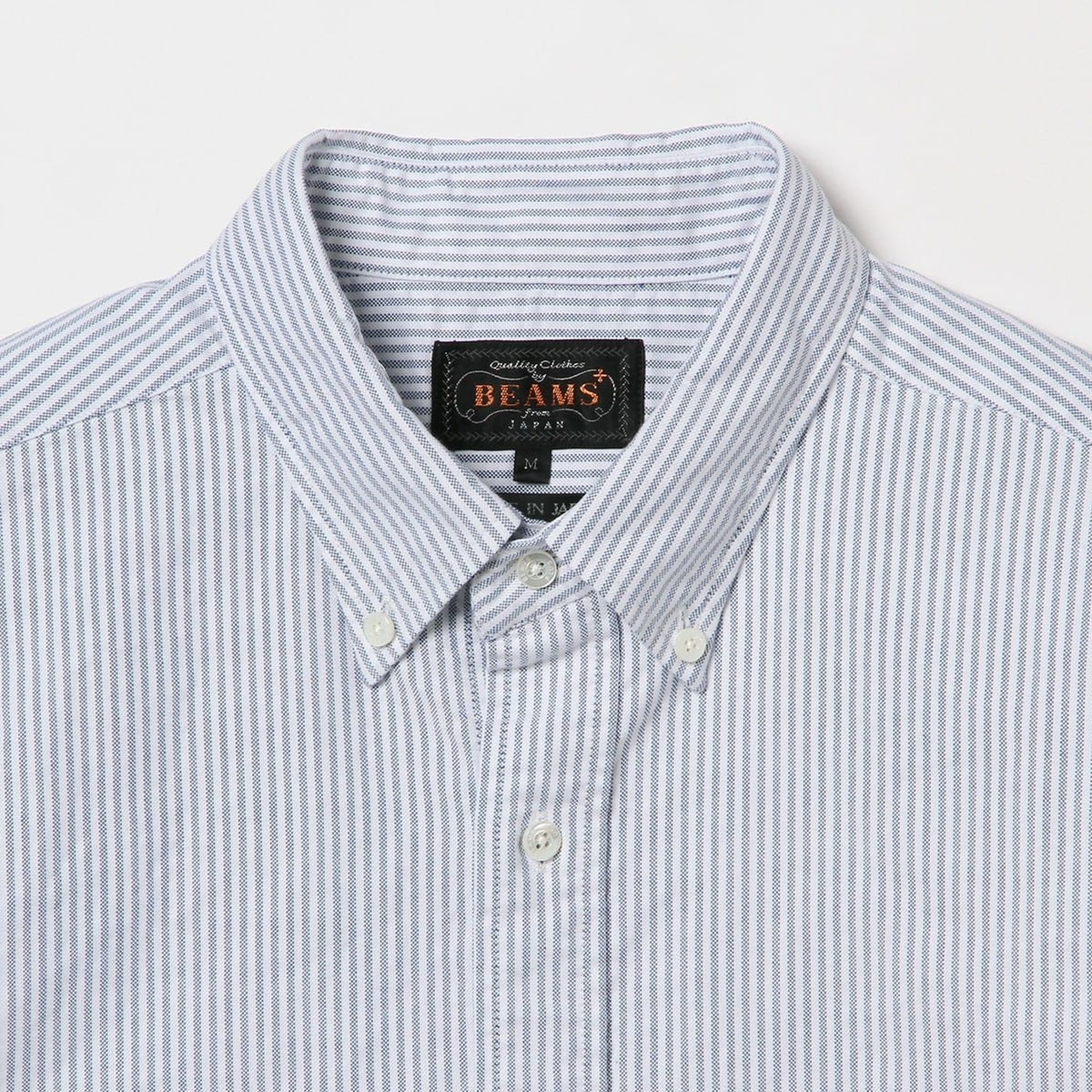 Beams Plus Button-Down Candy Stripe Short Sleeve Shirt - Image 2 of 3