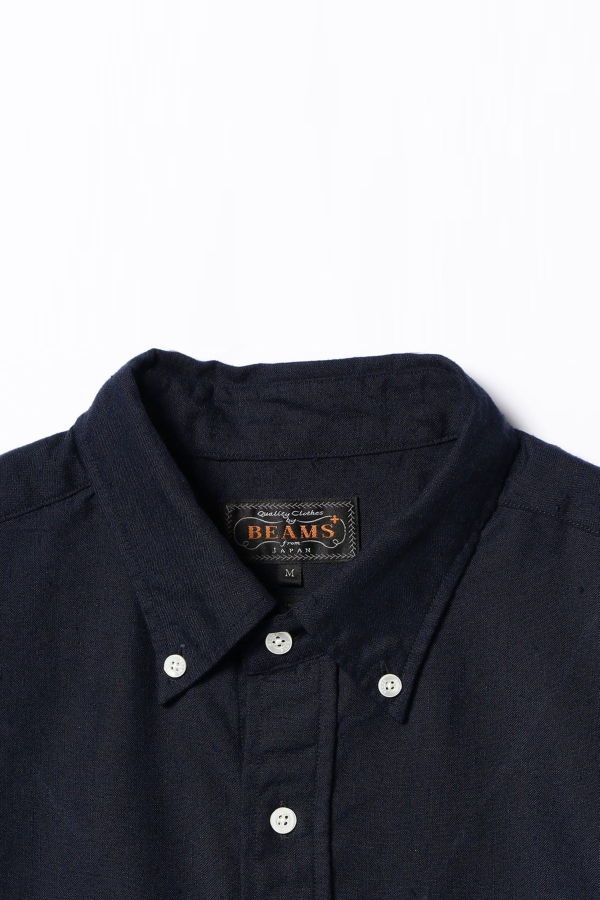 Beams Plus S/S B.D. Oxford Coolmax Linen Shirt
