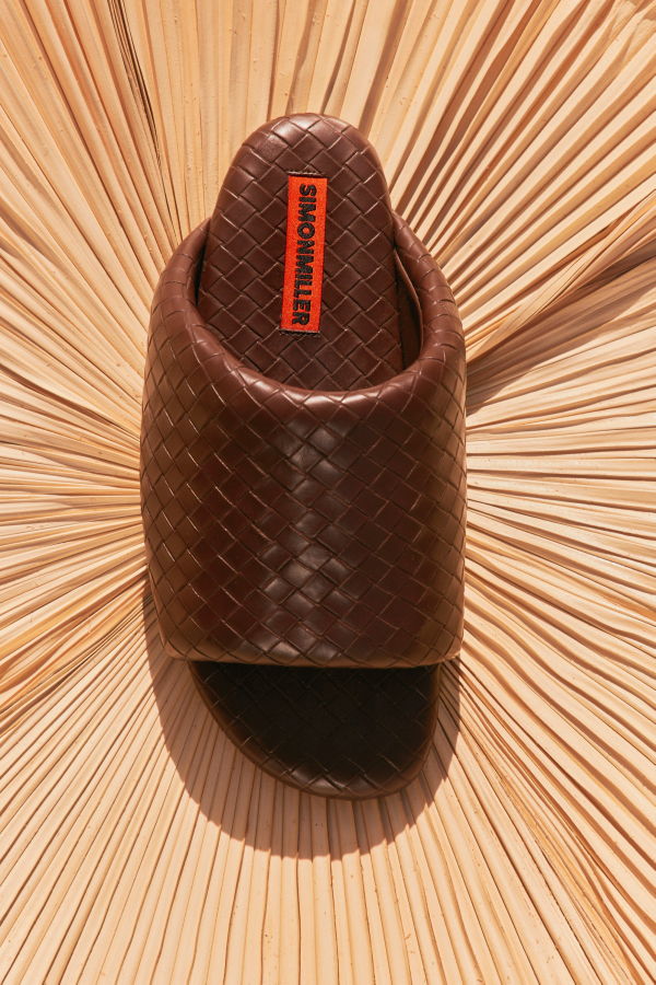 Simon Miller Woven Bubble Slide Sandal - Chocolate