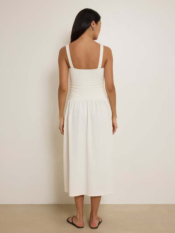 knee length dresses for ladies Jennie Midi Dress—Porcelain main image 0
