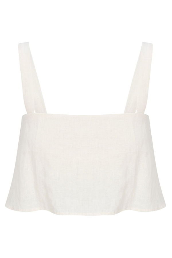 Hevron Caitlyn Crop Top - Ivory