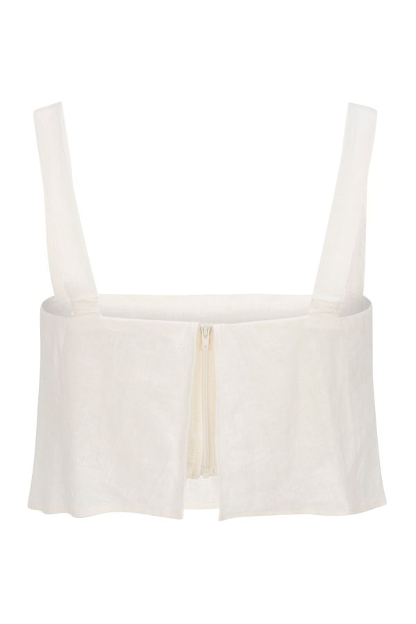 Hevron Caitlyn Crop Top - Ivory