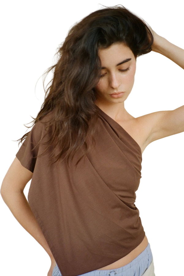 BELLE ANNA Arden Top - Brown