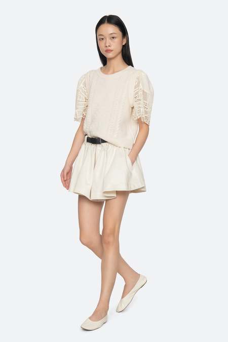 Sea NY Mable Cambric S/SLV Smocked Top | Garmentory