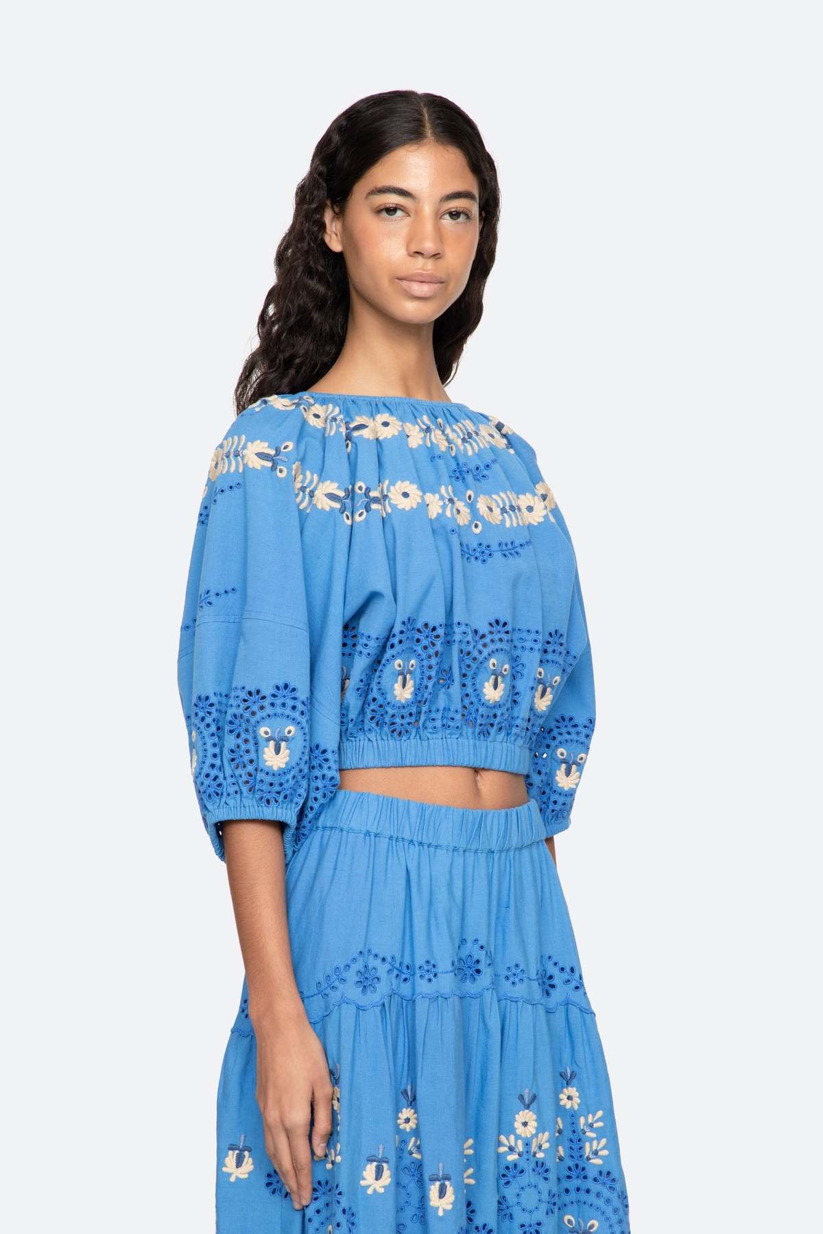 Sea NY Catharina Bubble Top - Blue - Image 2 of 4