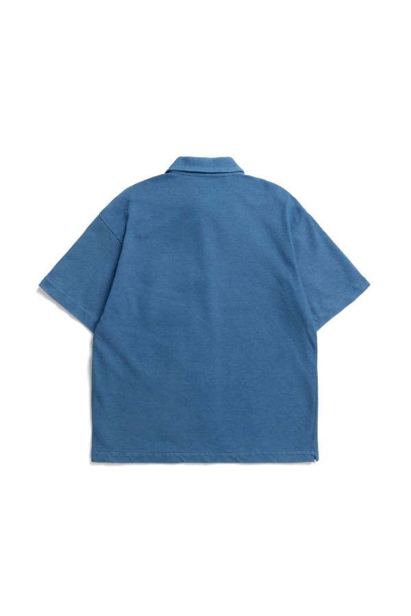 Arpenteur Coral Wide Collar Rachel Mesh Shirt - Woad
