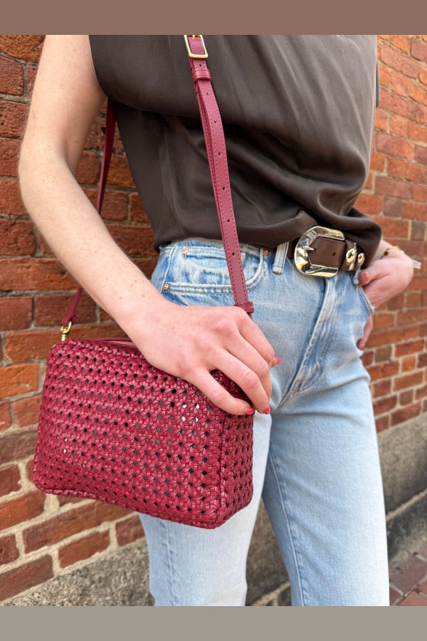Clare V. Midi Sac Rattan Crossbody Bag