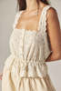 amente Scallop Lace Tie Top With Bandana - Cream/Sage - Thumbnail 3