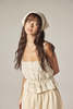 amente Scallop Lace Tie Top With Bandana - Cream/Sage - Thumbnail 6