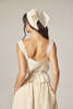 amente Scallop Lace Tie Top With Bandana - Cream/Sage - Thumbnail 8