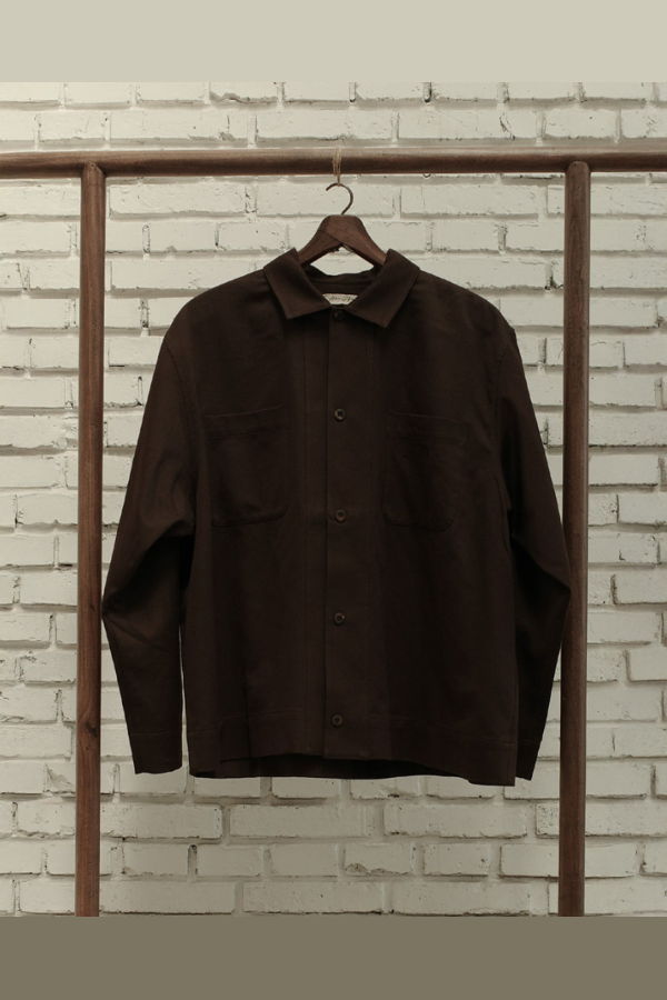 AVIVA JIFEI XUE Silk Cotton Satin Boxy Shirt