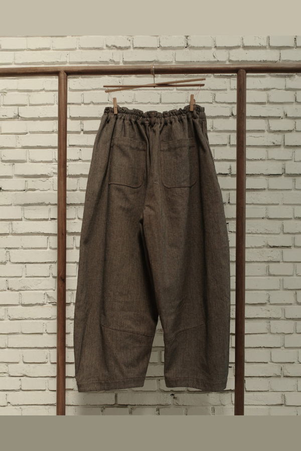 AVIVA JIFEI XUE Persimmon Back Denim Cocoon Pant