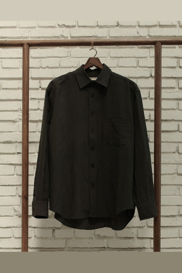 AVIVA JIFEI XUE Fine Linen Silk Easy Shirt - Petrol