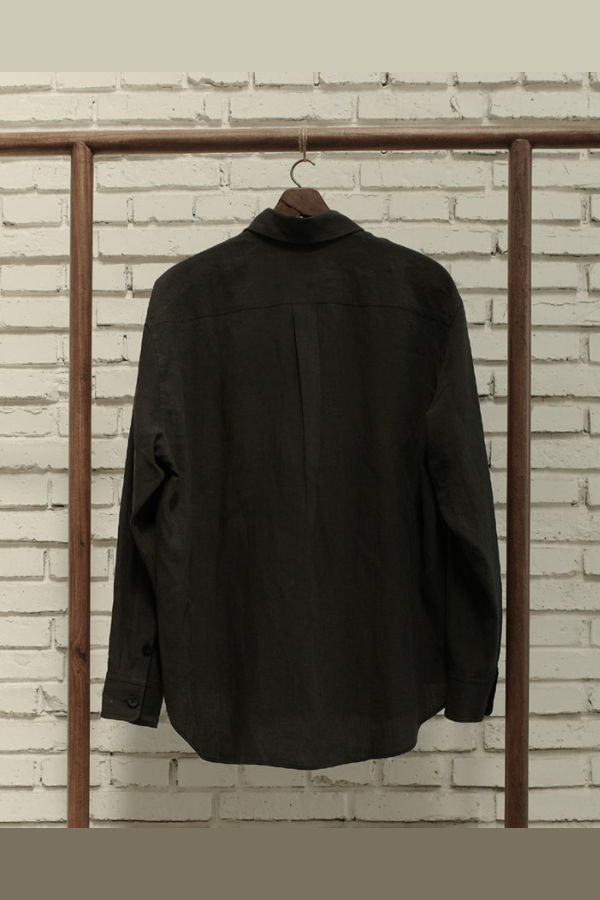 AVIVA JIFEI XUE Fine Linen Silk Easy Shirt - Petrol