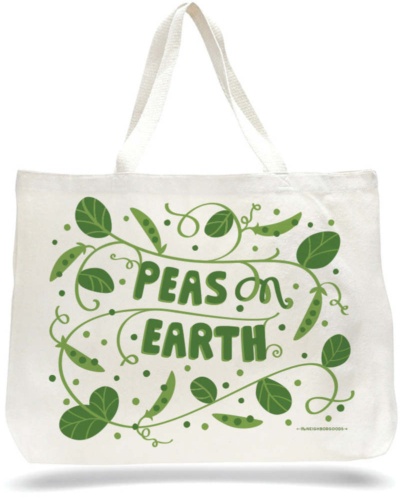 The Neighborgoods Peas on Earth Tote Bag - Thumbnail 5