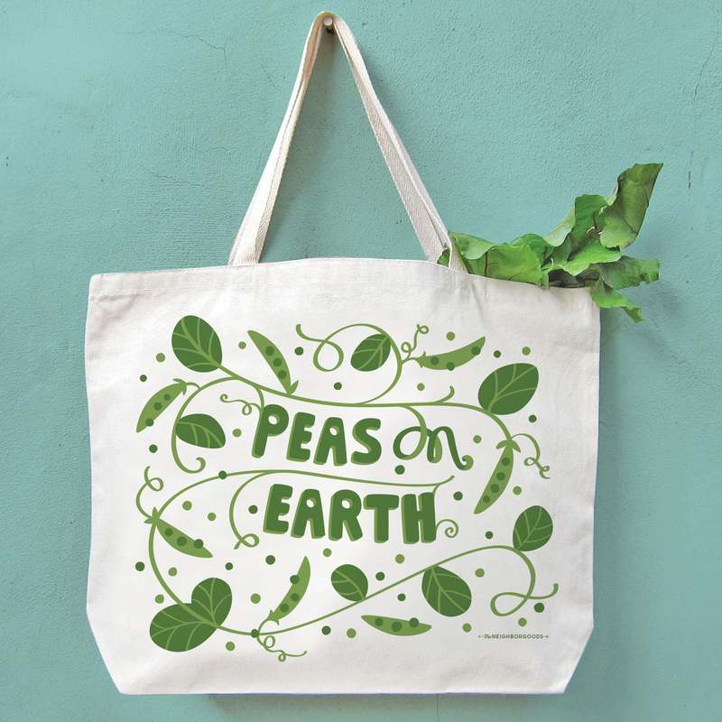 The Neighborgoods Peas on Earth Tote Bag