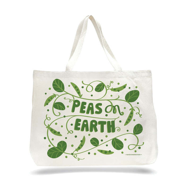 The Neighborgoods Peas on Earth Tote Bag - Thumbnail 3