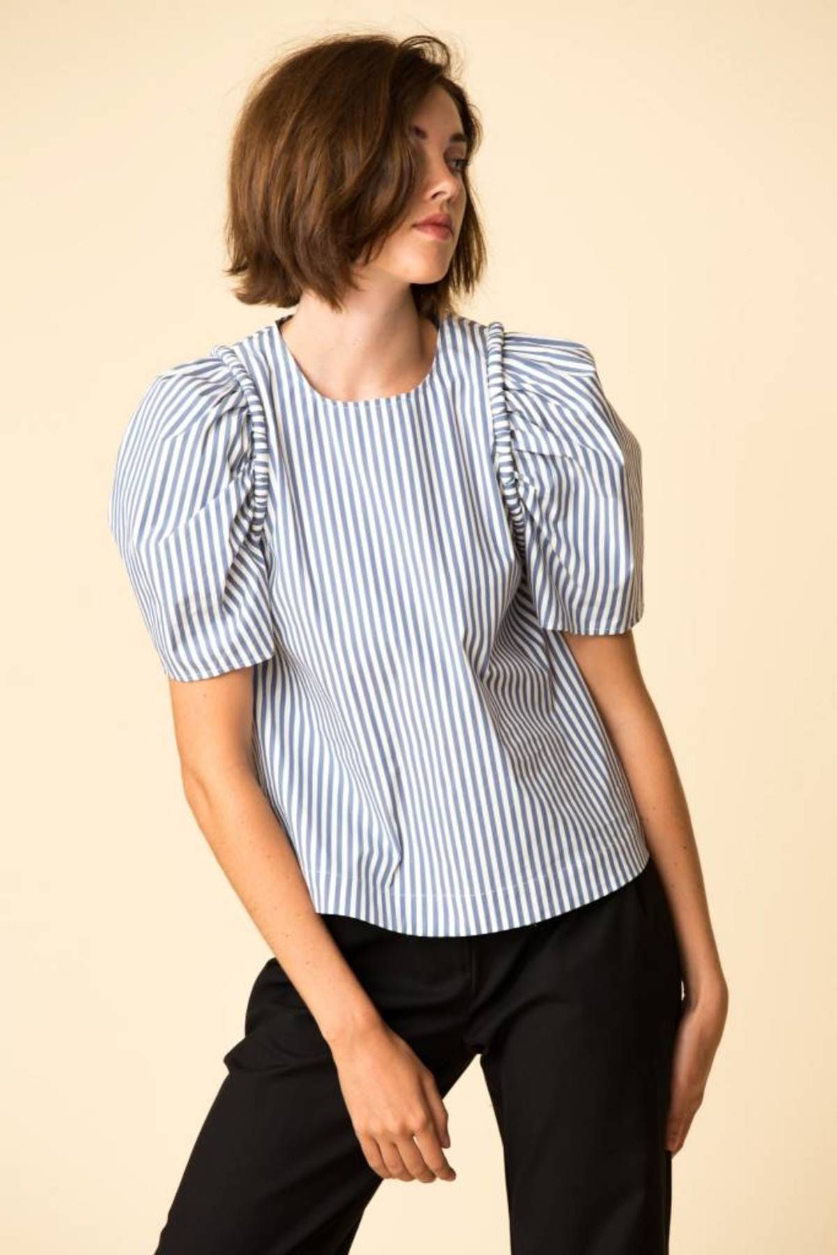 Sea New York S/S Riviera Stripe Top - White/Blue Stripe Sea New York S/S Riviera Stripe Top - White/Blue Stripe