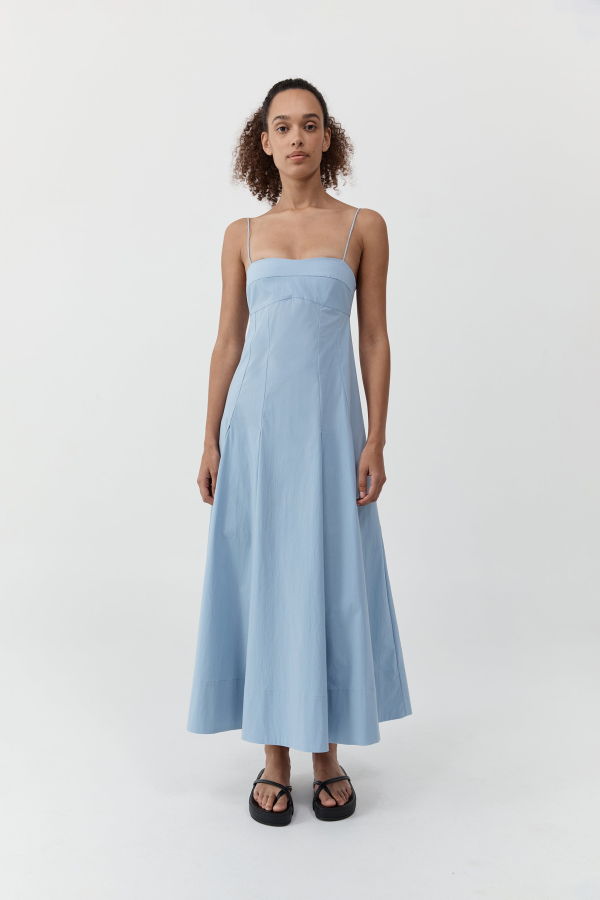 St. Agni Everyday Cotton Pleat Dress