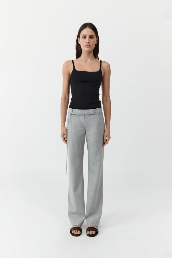 St. Agni Slim Square Neck Knit Top