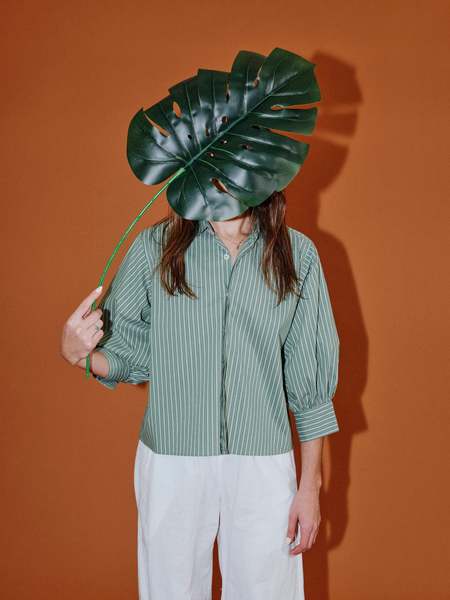 Kids Soor Ploom Flutter Tee - Stripe Eucalyptus | Garmentory