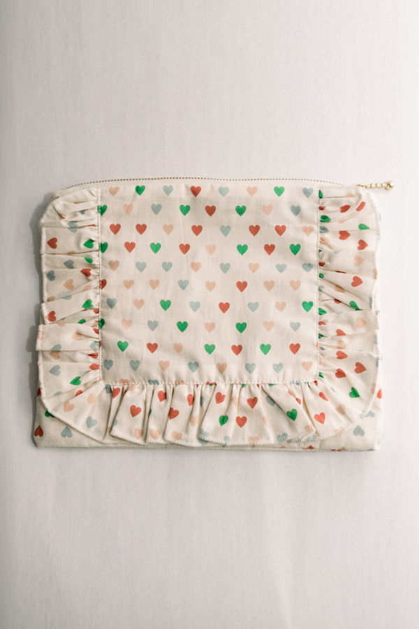 Kids Piper&Cloth Hearts Zippered Pouch - Love In Bloom