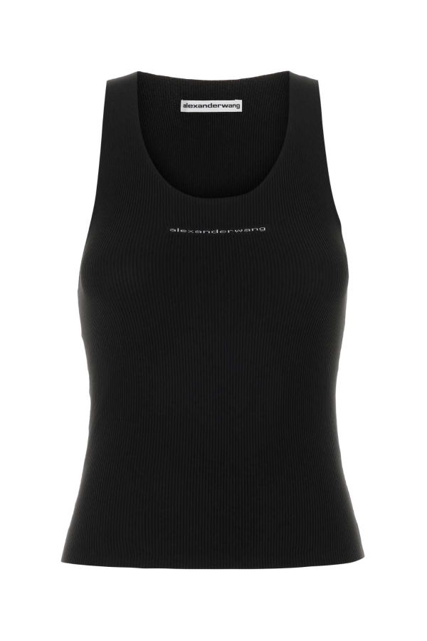 ALEXANDER WANG Stretch Nylon Tank Top - Black