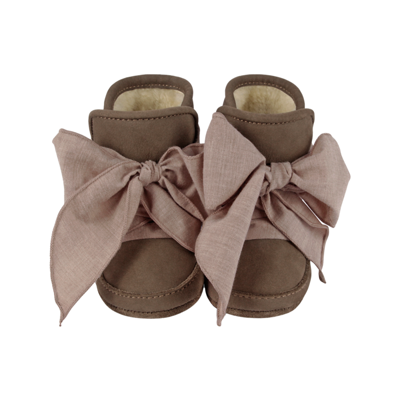 KIDS Donsje Anouk Booties - Hazelnut Nubuck