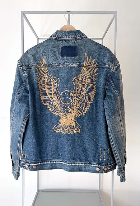 Henrik Vibskov Navy Chop Bomber Jacket | Garmentory