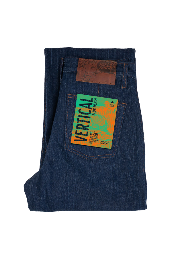 Naked & Famous Pleated Trouser - Vertical Slub Denim