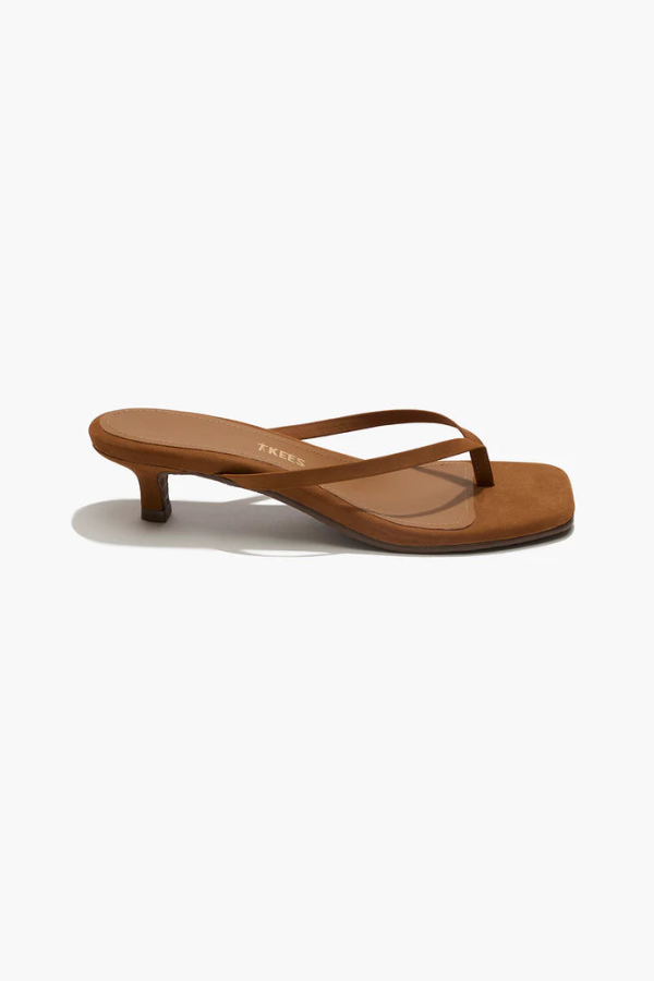 TKEES Square Toe Julia Suede Sandals