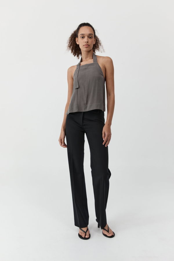 St. Agni Suede Apron Top