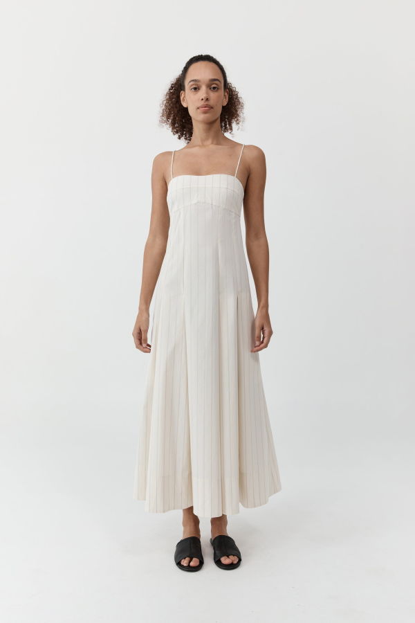 St. Agni Everyday Cotton Pleat Dress