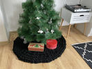 Anzy Home Chunky-Knitted Christmas Tree Skirt - Grey - Thumbnail 4