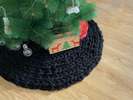 Anzy Home Chunky-Knitted Christmas Tree Skirt - Grey - Thumbnail 5