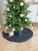 Anzy Home Chunky-Knitted Christmas Tree Skirt - Grey - Thumbnail 9